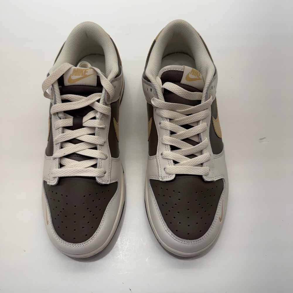 Nike Dunk Low Baroque Brown Sail Khaki Leather Sneakers HM9655-001 Women Size 9